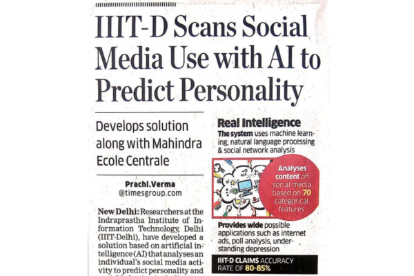 Social media for personality prediction